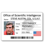 STEVE AUSTIN SIX MILLION DOLLAR MAN NAME BADGE HALLOWEEN COSPLAY MAGNET ... - $22.20 CAD