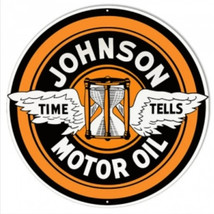 Retro Johnson motor oil gas station faux vintage ad steel metal sign - £71.12 GBP