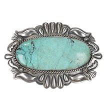 Large Robert Shakey Navajo sterling turquoise belt buckle - $787.05