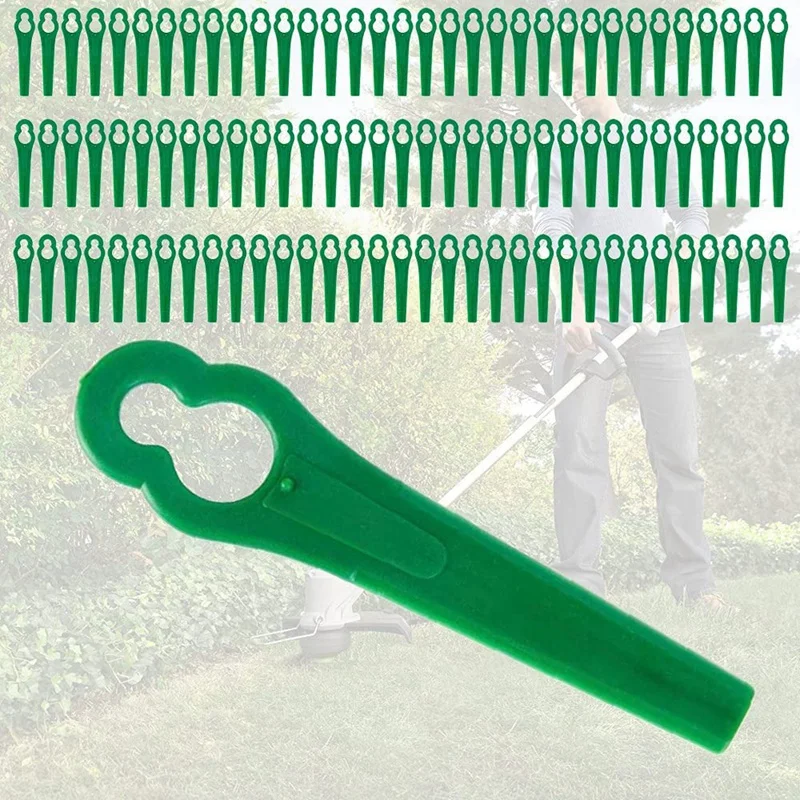 House Home 100 Pack 8.3CM Plastic GrA Trimmer Blade Replacement Blades Lawn Mowe - $31.00