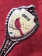 Travel Souvenir State 3.5&quot; Demitasse Collector Spoon - Ohio Red Cardinal Bird - £4.66 GBP
