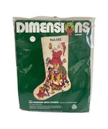 Vintage Dimensions Old Fashioned Santa Stocking Crewel Kit Toys Wool Yar... - £145.51 GBP