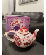 CARDEW Design 2004 Small Pink Chintz Teapot Red Hat Society Official Lic... - $24.30