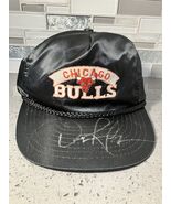 Vintage Chicago Bulls Black Satin Hat Signed by Dennis Rodman Autograph ... - $41.29 CAD