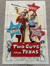 Two Guys from Texas 1948, Original Vintage One Sheet Movie Poster  - £38.98 GBP