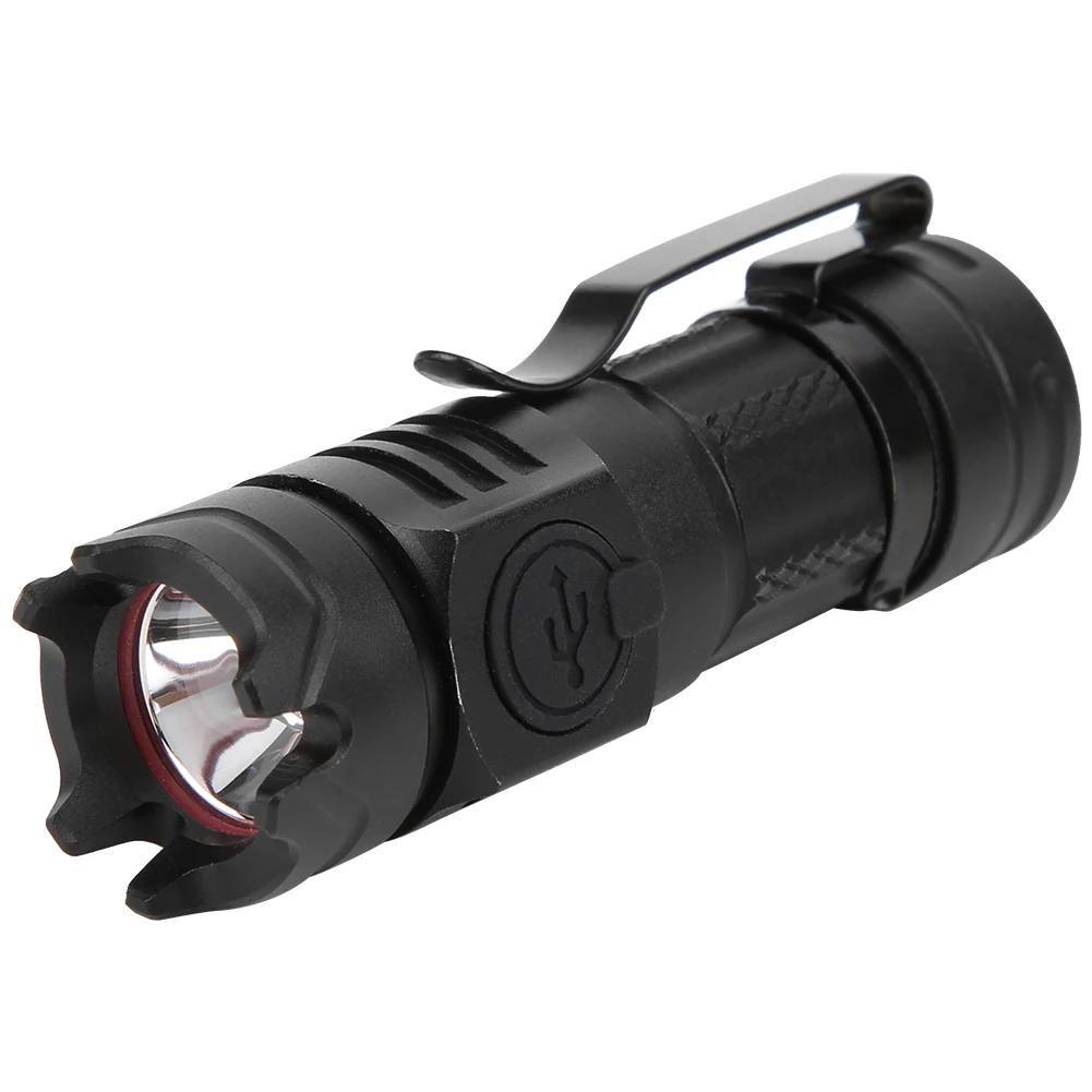 Portable Outdoor Flashlight Camping USB Rechargeable Fixed Focus Super Bright - £21.09 GBP