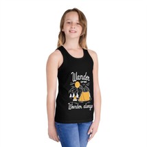 Kids Jersey Tank Top Custom Design Blue Green Mountain Wanderlust - £20.34 GBP