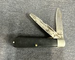 Vintage - Camillus New York - 2 Blade Folding Pocket Knife Electrician - £11.93 GBP