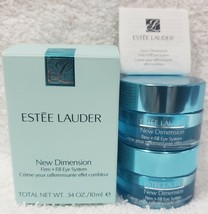 Estee Lauder NEW DIMENSION Firm + Fill Eye System Tone Smooth .34 oz/10mL New - £14.21 GBP
