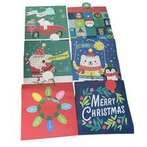 6PK Hallmark Christmas Gift Bags 15in x 15in Bags Various Designs - £14.39 GBP