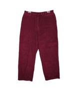 Vtg 90s Carolina Blues Women&#39;s 14 Burgundy High-Waist Cotton Corduroy Pants - $36.87 CAD