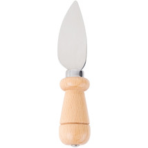 4 7/8&#39;&#39; Stainless Steel Hard Cheese Knife with Beechwood Handle - £3.74 GBP