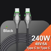 PD 240W Type C to Type C Cable 100W Fast Charging Wire For Samsung Huawei Xiaomi - £5.84 GBP