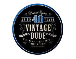 Whimsical Practicality&#39;s Vintage Dude 40th Birthday Edible Icing Image C... - $266.44 MXN