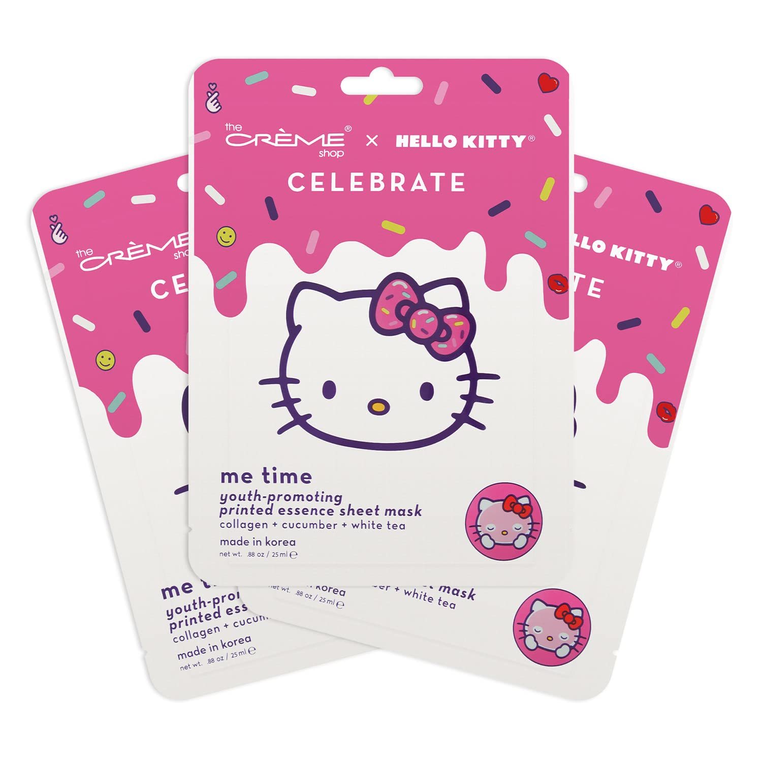 The Crme Shop | Hello Kitty CELEBRATE - Me Time! Youth-Promoting Sheet Mask (3  - $23.99