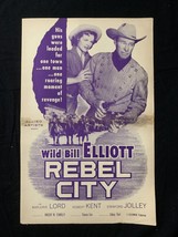 Rebel City Original Pressbook -1953- Wild Bill Elliott - £26.90 GBP