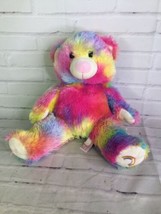 Bear Factory Rainbow Multi Color Teddy Bear Plush Stuffed Animal Toy 2001 - £19.21 GBP