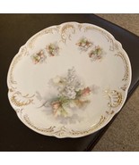 Antique PK Silesia Pink Rose Luster  Plate 8” Gold Trim - £8.90 GBP