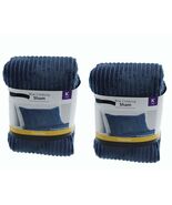 Pillow Sham Mainstays Essential Pillow Sham Blue Corduroy King 20 x36 in - $287.70 MXN