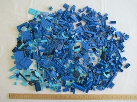 2 lbs 6oz Lot Lego Bulk Shades of Blue Brick Pieces Plates Blocks Sky Sea Pounds - £15.80 GBP