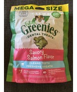 Greenies Feline Crunchy Dental Treats Savory Salmon Flavor Mega Size 4.6... - £5.82 GBP