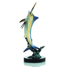 SPI Brass Excited Blue Marlin Statue - £269.85 GBP