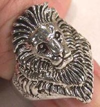 Quality  WILD LIONE HEAD BIKER RING #95R jewelry unisex MENS NEW ANIMAL ... - $6.60