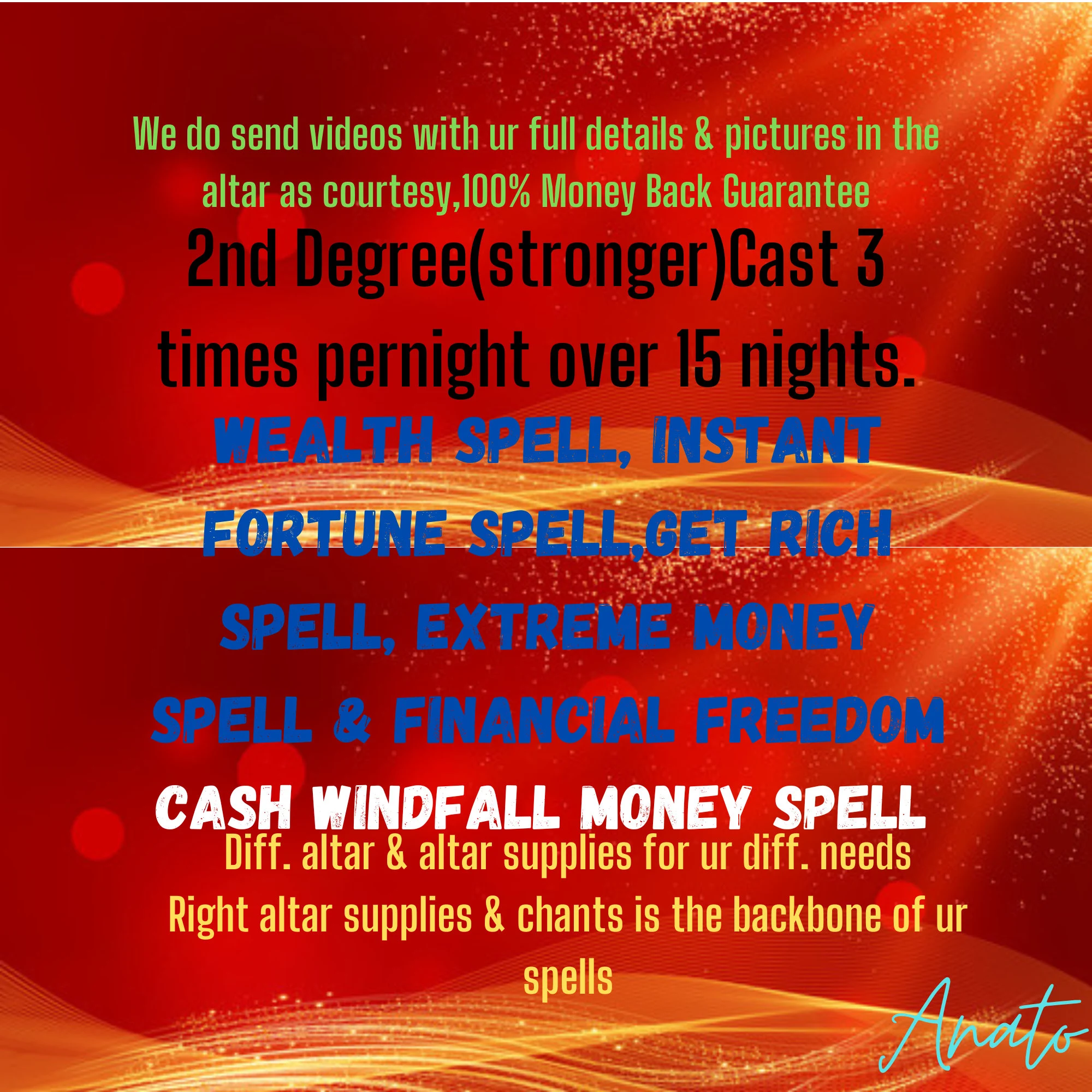 Financial Good Luck Money Ritual,Cash Windfall Money Spell,Ultra Money Spell - $660.00