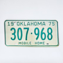 1975 United States Oklahoma Base Mobile Home License Plate 307-968 - $18.80