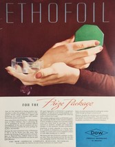 1940 Print Ad Dow Ethofoil Film Development of Ethyl Cellulose Midland,Michigan - £16.97 GBP