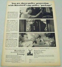 1957 Print Ad Hartford Insurance Co. Man Falls on Steps, Burglar - $11.26