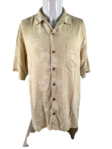 Tommy Bahama Mens Large Size Button Down Shirt Short Sleeve Floral Pattern - £13.25 GBP
