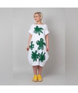 RUNDHOLZ DIP Laglenlook Green Print Handpainted Dress Size Small - $2,338.20 MXN