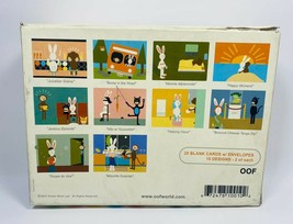 20 Blank Cards with Enveloper Rabbitgurl + Monkeyboy Greeting Card OOF - £23.12 GBP