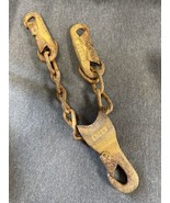 Vtg Block &amp; Tackle snatch block Puller Barn Pulley Antique Farm Decor ac... - $29.70