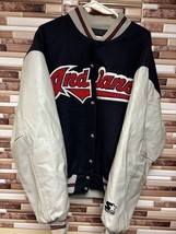 Starter Diamond Collection Vintage Cleveland Indians Varsity Jacket  Large - £151.31 GBP