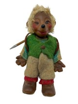 Vintage Steiff Mecki 4.5&quot; German Hedgehog Doll Mountaineer Climber Figurine - £23.15 GBP
