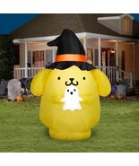 Hello Kitty Pompompurin Witch Hat &amp; Ghost Light Up Halloween Yard Inflat... - $1,261.40 MXN