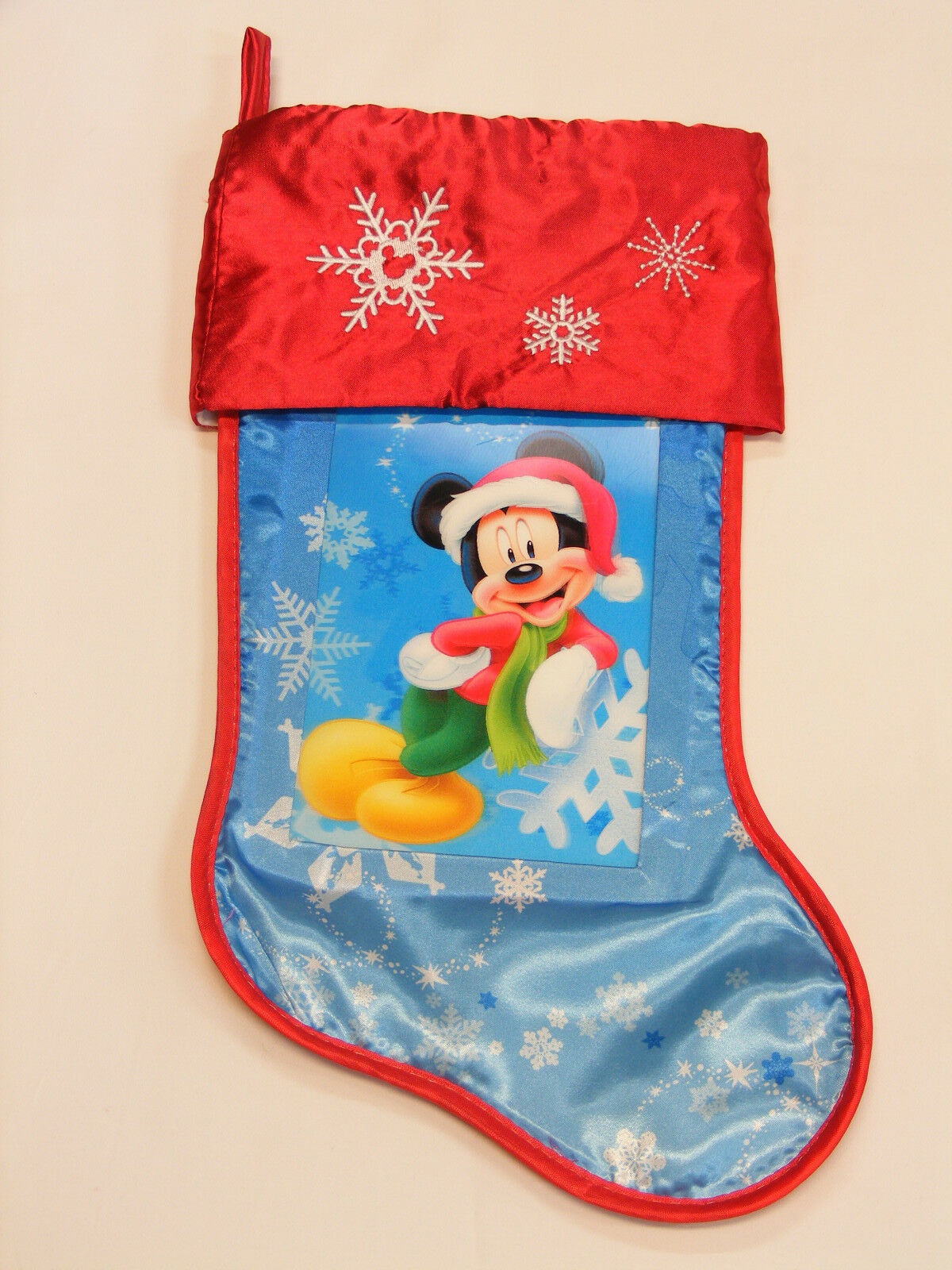 Primary image for DISNEY MICKEY MOUSE 3D RED & BLUE NYLON CHRISTMAS STOCKING-3D BRAND NEW