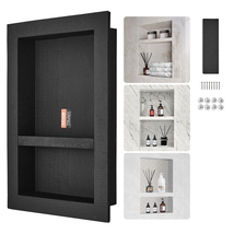 VEVOR Shower Niche Ready for Tile 16" x 24", 2 Shelf Organizer, Square C... - $42.90