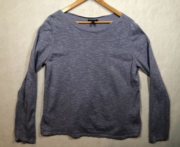 Eileen Fisher Organic Linen Cotton Sweater Purple L/S Boat Neck Women&#39;s ... - $29.39