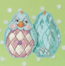 DIY Mill Hill Aqua Chick Spring Easter Counted Cross Stitch Kit - $15.95