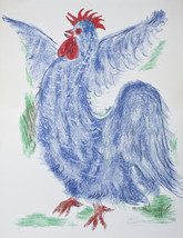 &quot;Rooster&quot; By Reuven Rubin Signed Limited Edition #41/100 Lithograph on Paper - £1,354.63 GBP