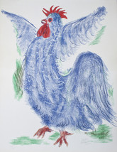 &quot;Rooster&quot; By Reuven Rubin Signed Limited Edition #41/100 Lithograph on Paper - $1,726.61