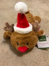 Hugfun Reindeer Scarf plush stuffed toy 13&quot;  w/tags Holiday NEW - £11.15 GBP