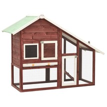 vidaXL Rabbit Hutch Mocha and White - $5,868.56 MXN