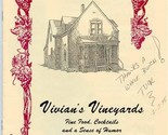 Vivian&#39;s Vineyards Menu North Second St Saint Charles Missouri 1995 - $21.78