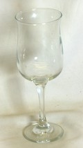 Long Stem Wine or Water Goblet Footed Clear Glass Unknown Maker - $12.86