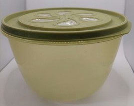 VINTAGE Rubbermaid Daisy Top Container 12 Cup With Storage Lid  Avocado ... - £7.75 GBP