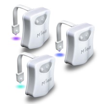 Toilet Light Motion Sensor Activated 16 Colors Changing, 3 Pack Led Toilet Seat  - £19.17 GBP